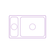 Fixtures Kitchen Sinks Ikea Hillesjon 1.5 Dual Mount Small Large Kitchen Sink Outline Drawing Svg Vector, Free Vectors File